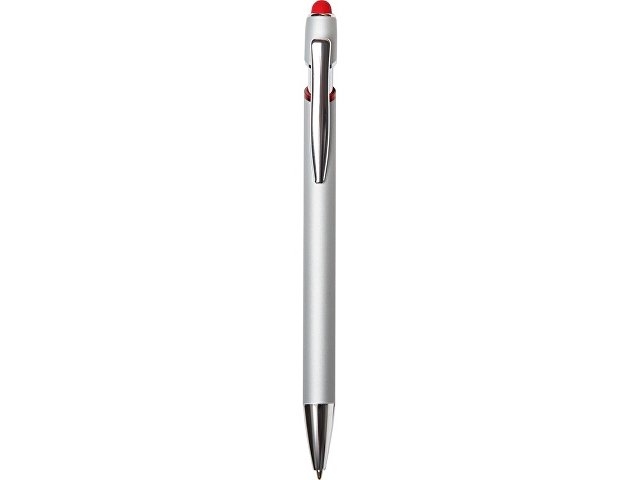 Ручка-стилус металлическая шариковая "Sway  Monochrome" с цветным зеркальным слоем, серебристый с красным