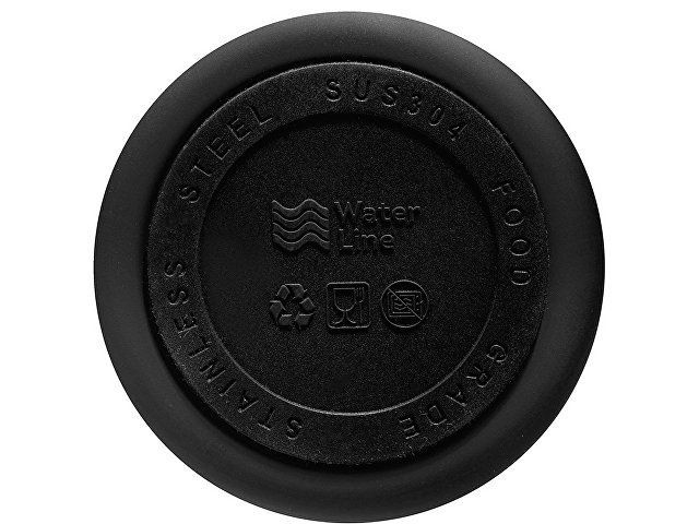 Вакуумная термокружка Waterline c кнопкой «Guard», 400 мл, черный