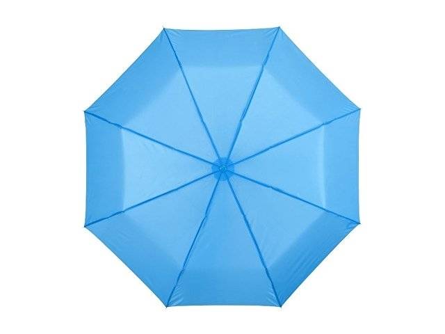 Зонт Ida трехсекционный 21,5", голубой