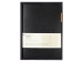 Ежедневник недатированный А5 "Boston", черный (оранжевый обрез)
