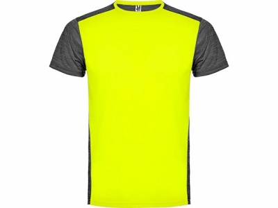 Спортивная футболка "Zolder" мужская, неоновый желтый/черный меланж