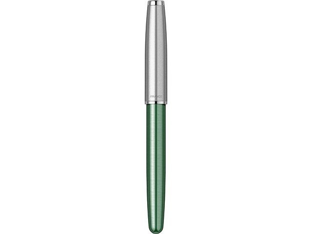 Ручка-роллер Parker Sonnet Essentials Green SB Steel CT, цвет чернил black, перо: F, в подарочной упаковке.