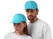 Бейсболка "Poly" 5-ти панельная 120 гр, лазурный