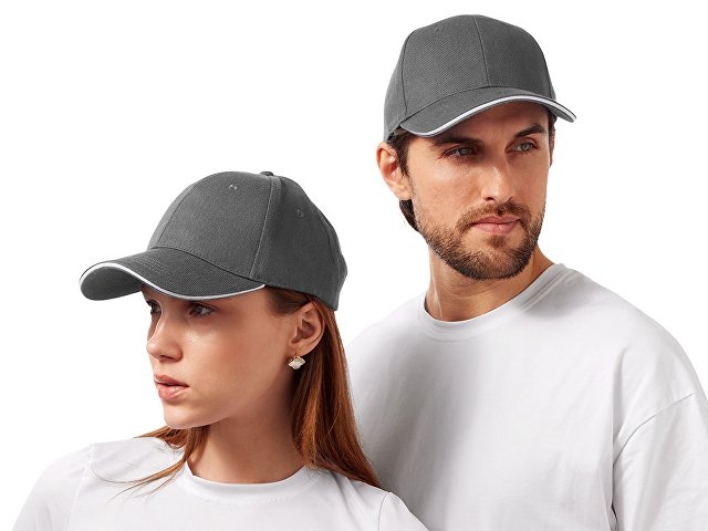 Бейсболка «Cancun», темно-серый/белый