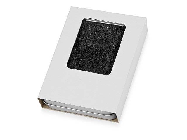 Подарочная коробка для флеш-карт «Сиам» в шубере, серебристый
