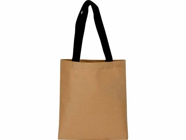 Сумка-шоппер Papyrus из моющейся крафт-бумаги, натуральный/черный