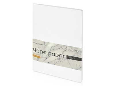 Тетрадь с каменной бумагой А5 "Carrara" 40 л., линейка, белый
