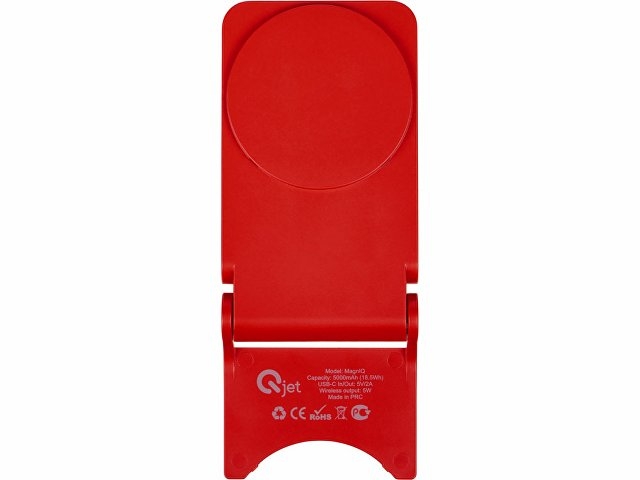 Внешний магнитный аккумулятор "MagnIQ", красный, 5000 mAh