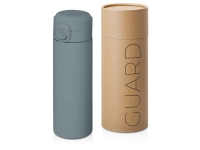 Вакуумная термокружка Waterline c кнопкой «Guard», 400 мл, тубус, антрацит