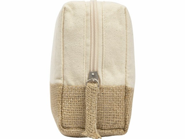 Косметичка "Jute" с ручкой из хлопка и джута, натуральный