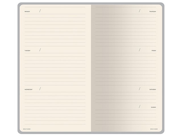 Еженедельник недатированный А6 "Total beige" с нашивкой, бежевый