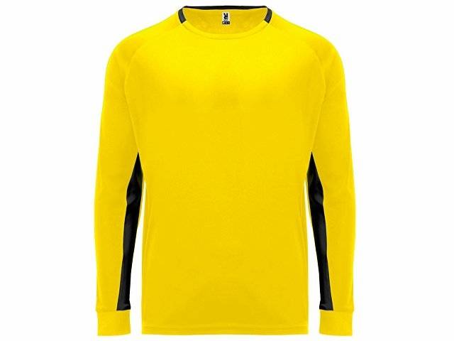 Футболка "Porto " мужская с длинным рукавом, желтый/черный