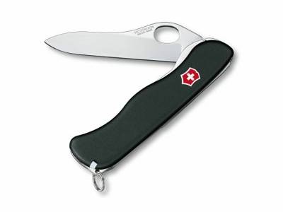 Нож перочинный VICTORINOX Sentinel Clip, 111 мм, 5 функций, с фиксатором лезвия, чёрный