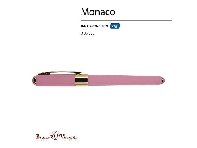 Ручка пластиковая шариковая «Monaco», 0,5мм, синие чернила, розовый