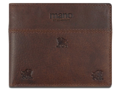 Бумажник Mano "Don Leon", натуральная кожа в коричневом цвете, 12 х 9,5 см