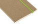 Блокнот "Sevilia Soft", гибкая обложка из крафта A5, 80 листов, крафтовый/зеленое яблоко