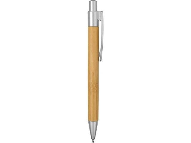 Ручка шариковая "Borneo" из бамбука, серебряный, черные чернила