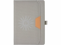 Блокнот А5 из RPET "Harvey", 80 листов FSC бумага, серый с термотрансфером