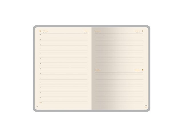 Ежедневник А5 датированный "Boston" 2026, черный с салатовым обрезом