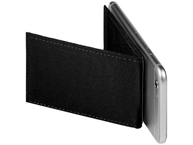 Кошелек-подставка для телефона RFID премиум-класса, черный