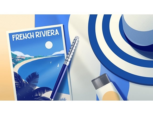 Перьевая ручка Waterman Hemisphere French riviera Deluxe BLU LOUNGE в подарочной коробке