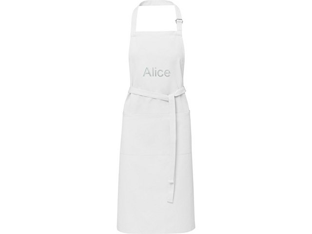 Фартук Andrea плотностью 240 г/м² с регулируемой завязкой на шее - Белый