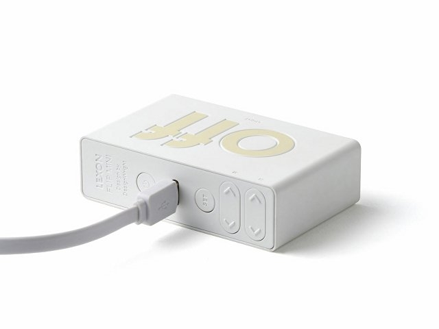 Часы настольные Flip Mini, белый