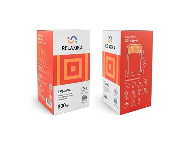 Термос универсальный (для еды и напитков) Relaxika 201, 800 мл, стальной
