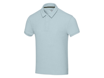 Рубашка поло унисекс "Akoya" из переработанного махрового материала - Cloud Blue