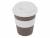 Стакан с силиконовой крышкой "Cafe", белый