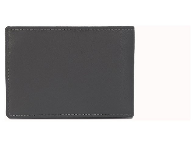 Бумажник Mano "Don Leonardo", с RFID защитой, натуральная кожа в сером цвете, 12,5 х 2,5 х 9 см