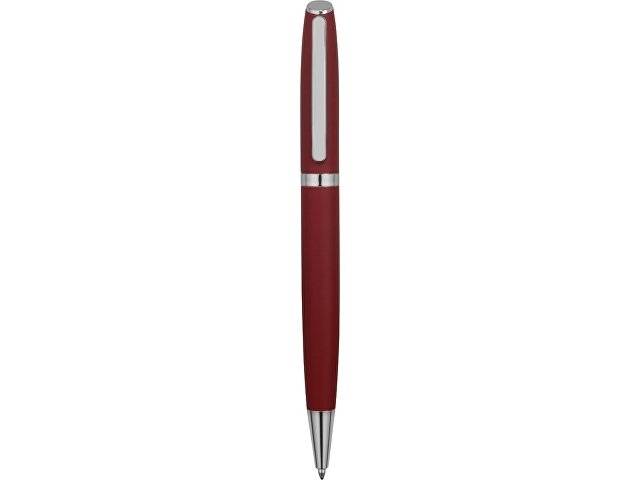 Ручка металлическая шариковая «Flow» soft-touch, красный/серебристый