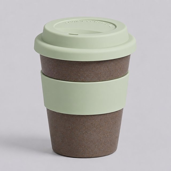 Стакан с силиконовой крышкой "Cafe", olive