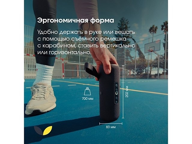 Умная портативная колонка Яндекс Станция Стрит с Алисой, черный (YNDX-00030BLK)