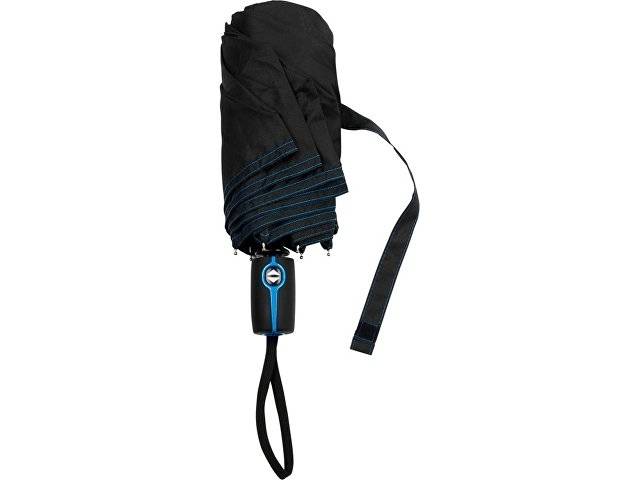 Автоматический складной зонт Stark-mini, черный/process blue