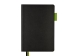 Ежедневник А5 датированный "Boston" 2026, черный с салатовым обрезом
