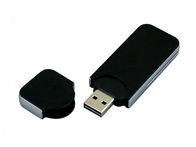 USB-флешка на 8 Гб в стиле I-phone, прямоугольнй формы, черный