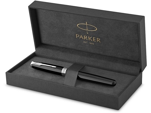 Перьевая ручка Parker Sonnet F539, цвет: LaqBlack СT, перо: F, цвет чернил: black, в подарочной упаковке