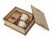 Подарочный набор с кофе, чашками в деревянной коробке "Кофебрейк"