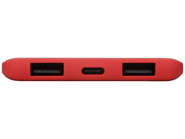 Портативное зарядное устройство «Reserve» с USB Type-C, 5000 mAh, красный