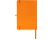 Teak блокнот А5 из переработан. материала в твердой обложке с линован. страницами - Оранжевый