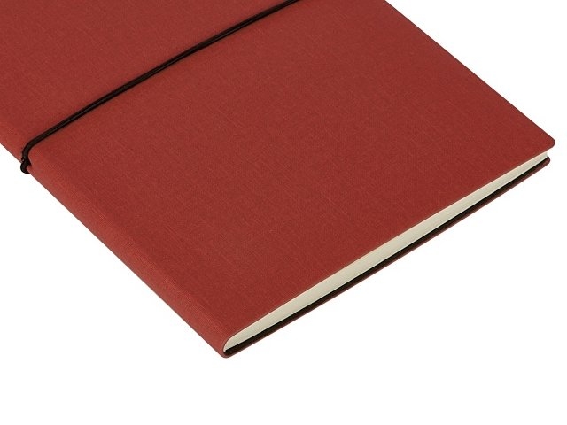 Блокнот "Horizon" с горизонтальной резинкой, гибкая обложка, 80 листов, красный