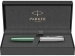 Ручка-роллер Parker Sonnet Essentials Green SB Steel CT, цвет чернил black, перо: F, в подарочной упаковке.