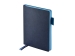 Ежедневник А5 датированный "Boston" 2026, темно-синий с голубым обрезом