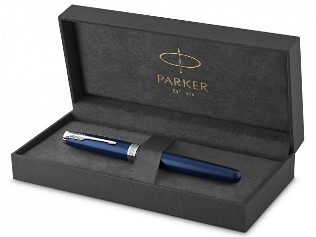 Перьевая ручка Parker Sonnet Blue Subtle CT, перо: F, цвет чернил: black, в подарочной упаковке