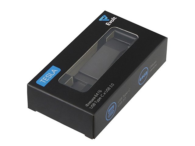 Флешка 64 ГБ USB Type-C и USB 3.0 «Тесла»