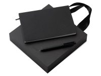 Набор блокнот в гибкой обложке А5 и металлическая шариковая ручка "Nabokov", черный