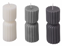 Набор свечей с гранями "Vela", темно-серый, белый