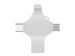USB-флешка на 256 Гб 4 в 1 поворотный механизм, c дополнительными разъемами MicroUSB, TypeC и Lightning, серебристый