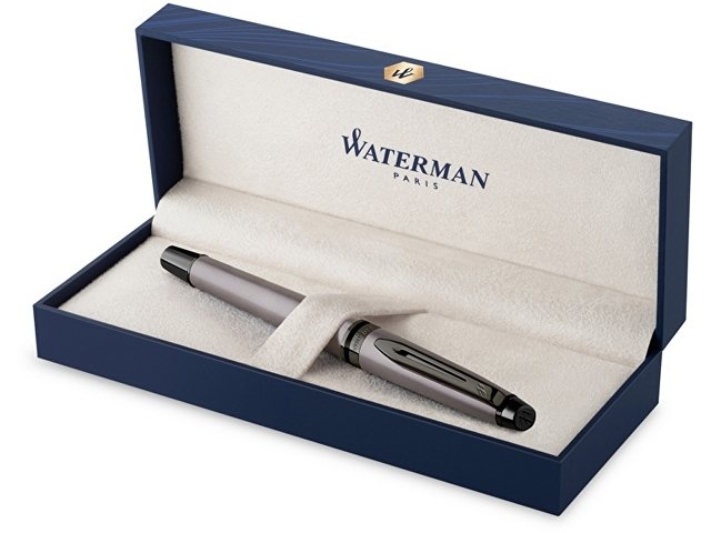 Ручка-роллер Waterman Expert Silver F BLK в подарочной упаковке